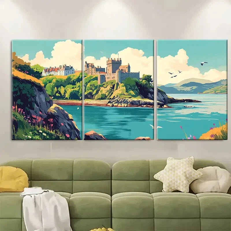 3pcs Bangor Northern Ireland Adventure Metal Print Ready to Hang Art