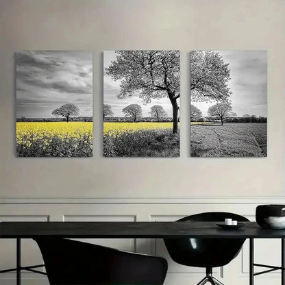3pcs High-Definition White Flowers in Vase Metal Print Ready to Hang Art