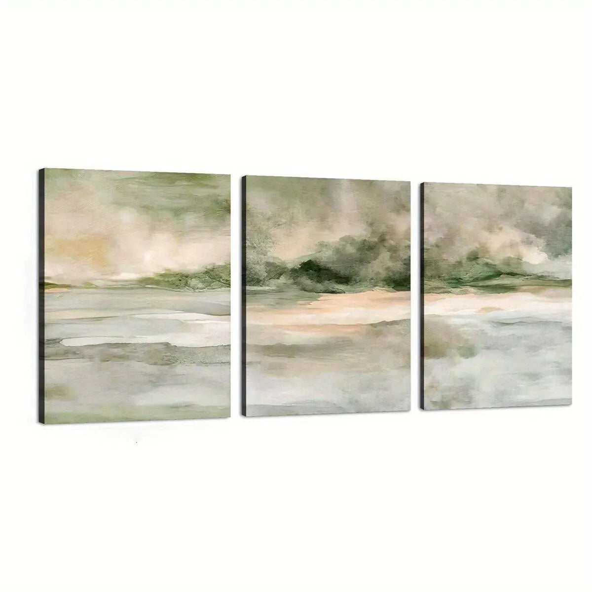 3pcs Modern Neutral Abstract Minimalist Scenery  Wall Art Set Canvas Framed 40x60cm - High Quality Print 100% Australian Made Wall Canvas Ready to Hang
