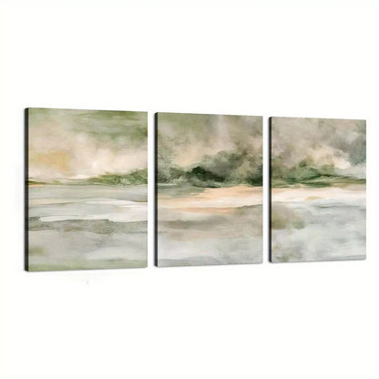 3pcs Modern Neutral Abstract Minimalist Scenery  Wall Art Set Canvas Framed 40x60cm - High Quality Print 100% Australian Made Wall Canvas Ready to Hang