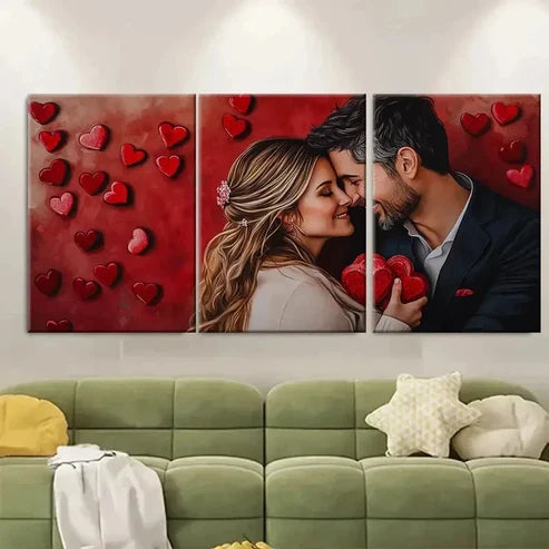 3pcs Valentine'S Present Wall Art Set Canvas Unframed – High Quality Print, 100% Australian Made Wall Canvas