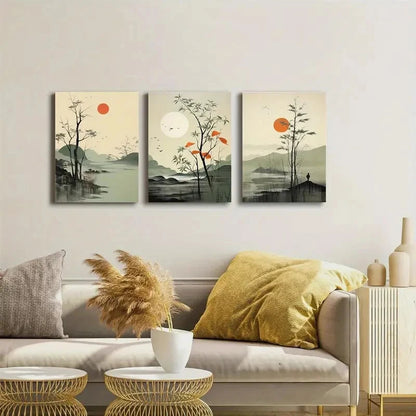3pcs  Deco Modern Classic Style Wall Art Set Canvas Framed 40x60cm - High Quality Print 100% Australian Made Wall Canvas Ready to Hang
