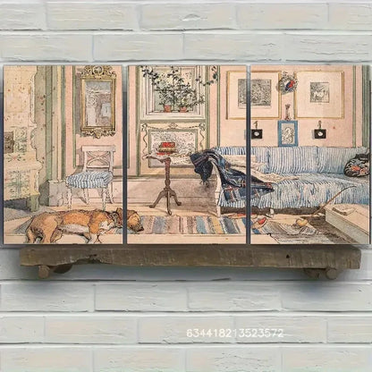 3pcs Bohemian Decor Prints Neutral Toned Metal Print Ready to Hang Art