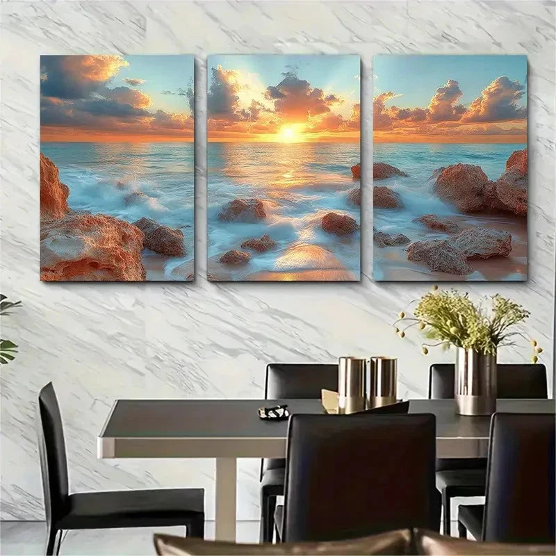 3pcs North Avoca Beach Australia Metal Print Ready to Hang Art