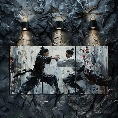 3pcs Classic Movements of Chinese Dance Metal Print Ready to Hang Art