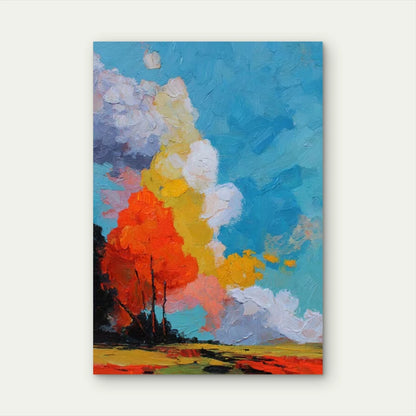 Surrealist Abstract Landscape Metal Print Ready to Hang