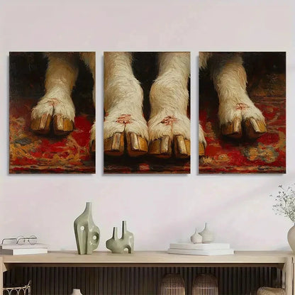 3pcs Inspirational Lamb Modern Metal Print Ready to Hang Art