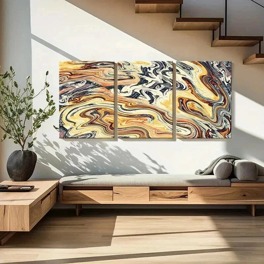 3pcs Abstract Art Distorted Aperture Wall Art Set Canvas Framed 40x60cm - High Quality Print 100% Australian Made Wall Canvas Ready to Hang