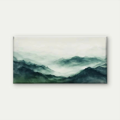 Green & Golden Abstract MountainWall Art Canvas Office Home Room Framed 120x60cm