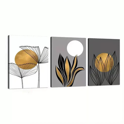 3pcs Bohemian & Modern Geometric Wall Art Set Canvas Unframed - High Quality Print 100% Australian Made Wall Canvas