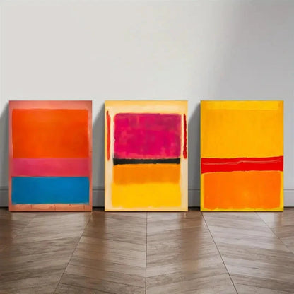 3pcs Art Painting Abstract Color Art Painting Metal Print Ready to Hang Art