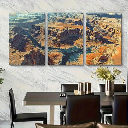 3pcs Grand Canyon Poster of Arizona USA Metal Print Ready to Hang Art