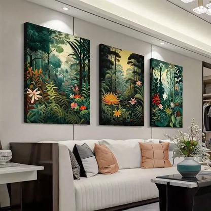 3pcs Flowers Trees & Forest Wall Art Canvas Framed 40x60cm - High Quality Print 100% Australian Made Wall Canvas Ready to Hang