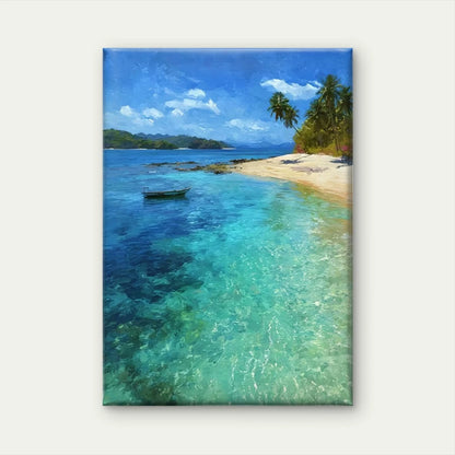 Fiji Island Beach Scene Metal Print Ready to Hang
