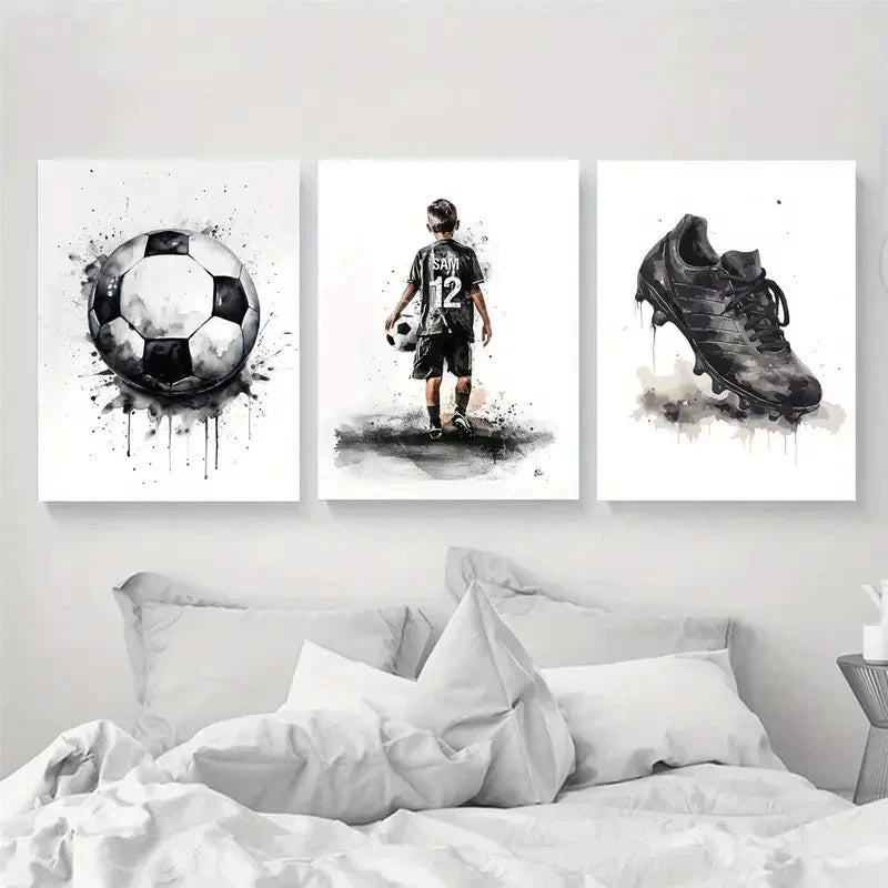 3pcs Showcasing Watercolor Mountain Views Metal Print Ready to Hang Art