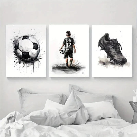 3pcs Showcasing Watercolor Mountain Views Metal Print Ready to Hang Art