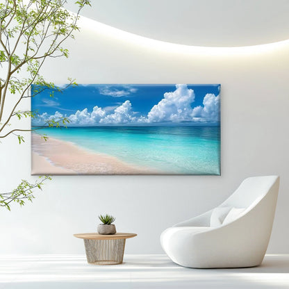 Beach Scenery Coastal Landscape Wall Art Canvas Office Home Room Framed 120x60cm