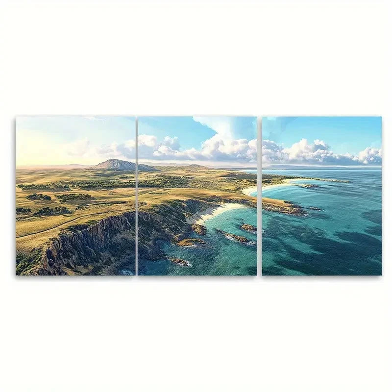 3pcs Beautiful Scene Of Phillip Island Australia Wall Art Set Canvas Framed 40x60cm - High Quality Print 100% Australian Made Wall Canvas Ready to Hang
