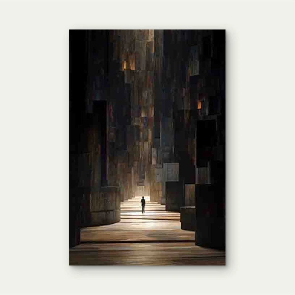 Solitary Journey Through Giants Metal Print Ready to Hang