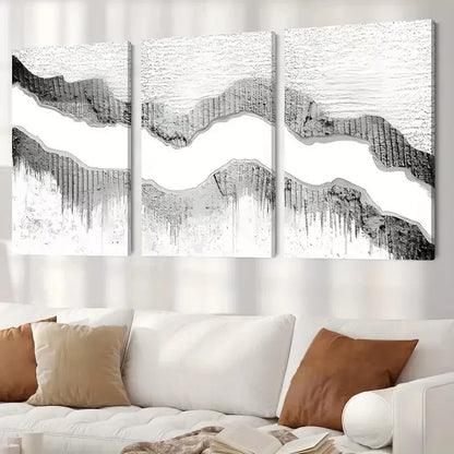 3pcs Abstract Pattern Paintings Canvas Framed 40x60cm - High Quality Print 100% Australian Made Wall Canvas Ready to Hang