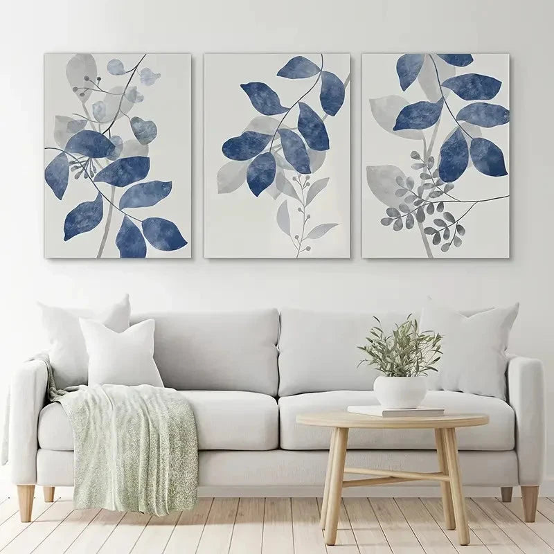 3pcs Plant Art Printed Matter wall art painting Metal Print Ready to Hang Art