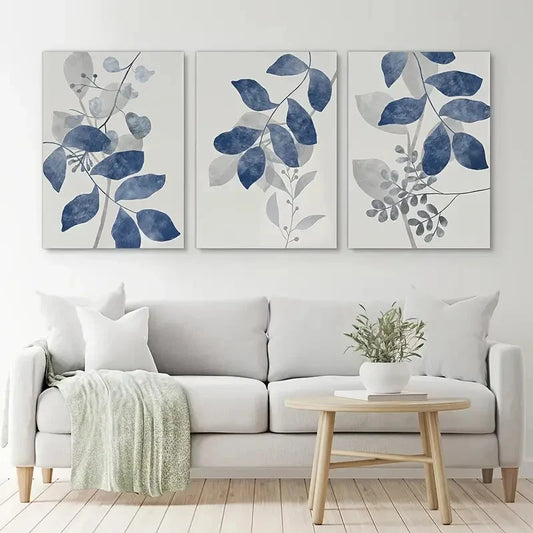 3pcs Plant Art Printed Matter wall art painting Metal Print Ready to Hang Art