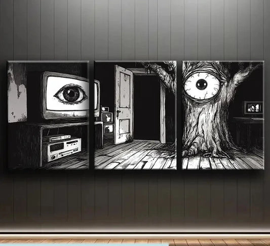 3pcs An Old Tree Eyes Metal Print Ready to Hang Art