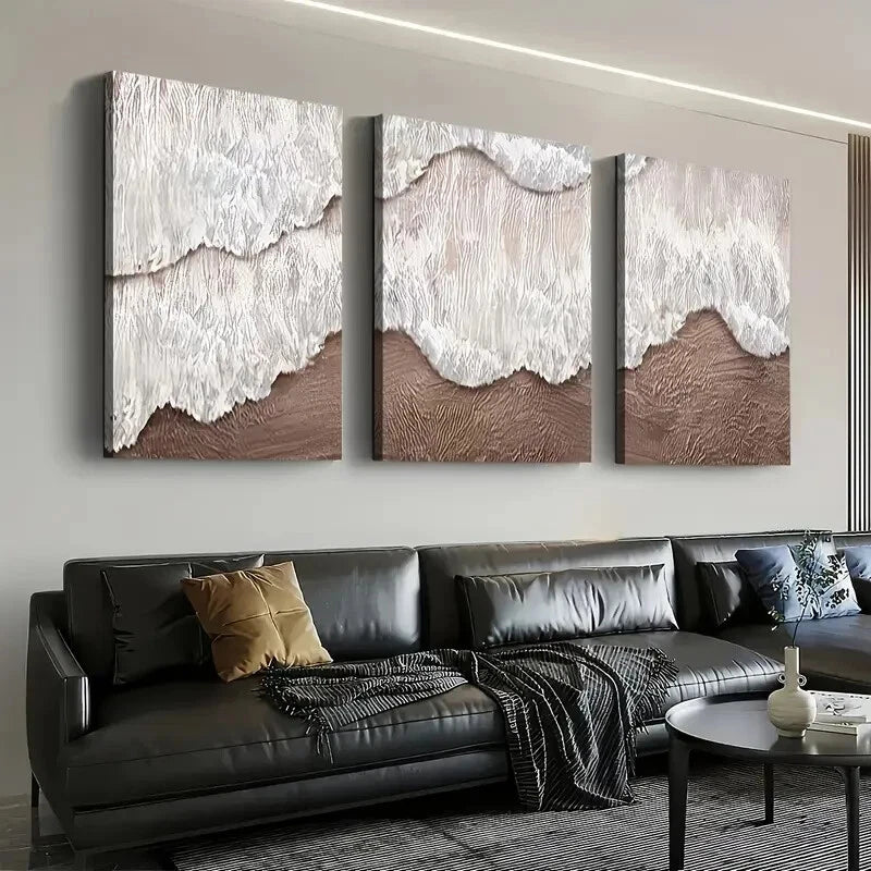 3pcs Modern Fashion Simple Abstract Perfect Wall Art Set Canvas Framed 40x60cm - High Quality Print 100% Australian Made Wall Canvas Ready to Hang
