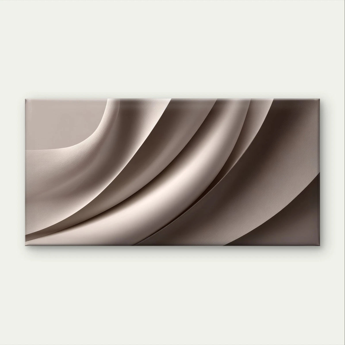 Metallic Bronze and Silver Neutral Wall Art Canvas Office Home Framed 120x60cm