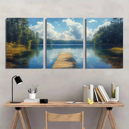 3pcs Georgia Serene Scenery Clouds Metal Print Ready to Hang Art