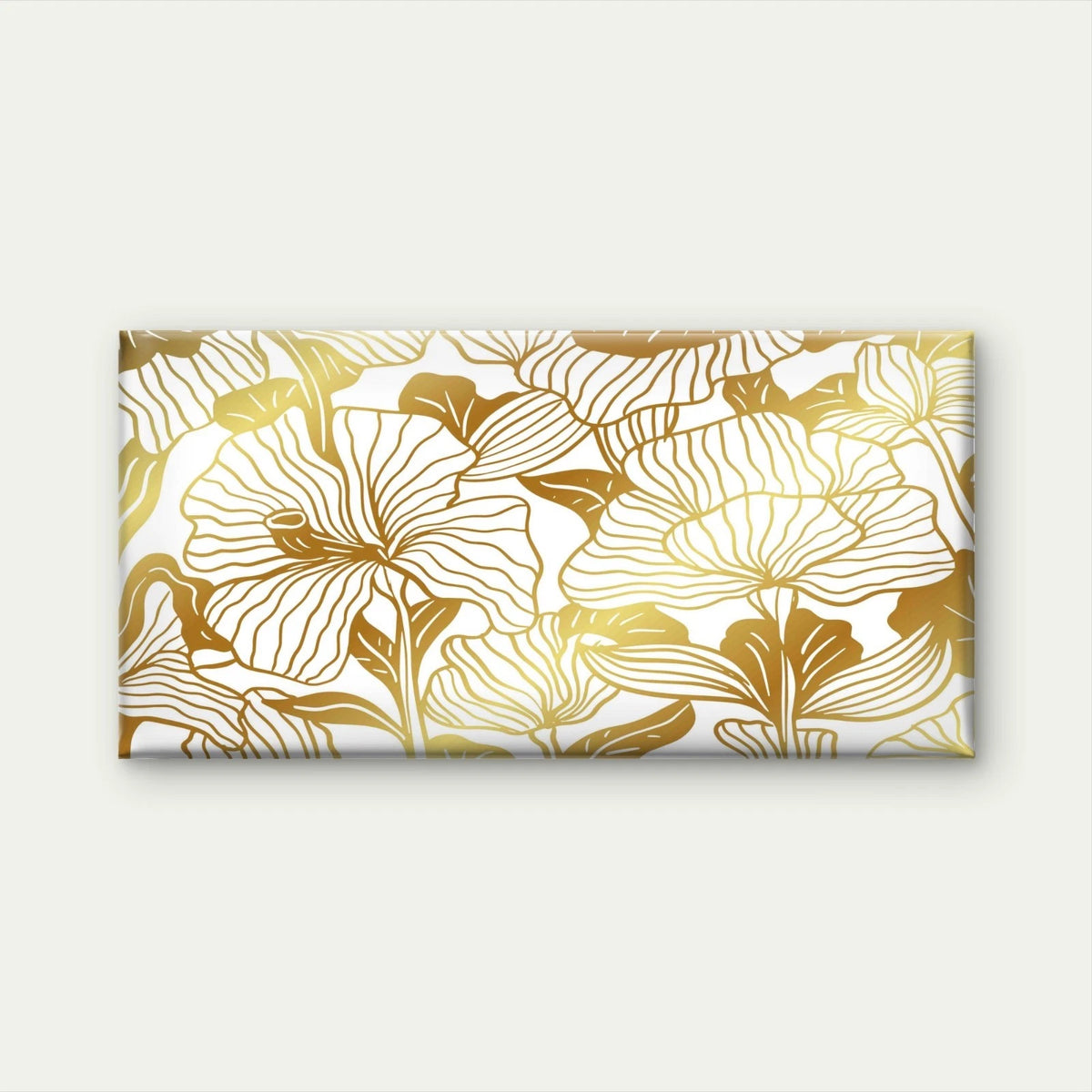 Elegant Golden Floral Pattern Wall Art Canvas Office Home Room Framed 120x60cm