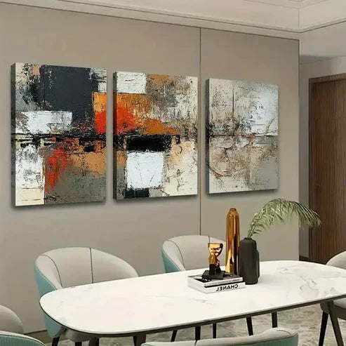 3pcs Color Abstract Design Wall Art Set Canvas Unframed - High Quality Print 100% Australian Made Wall Canvas