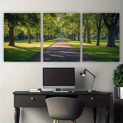 3pcs Beckenham Place Park Londons Serene Green Metal Print Ready to Hang Art