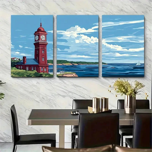 3pcs Halifax Clock Tower Nova Scotia Metal Print Ready to Hang Art