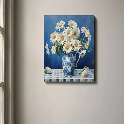 Beautiful Carnation Colorful Flower Painting 40x60cm Metal Print Ready to Hang