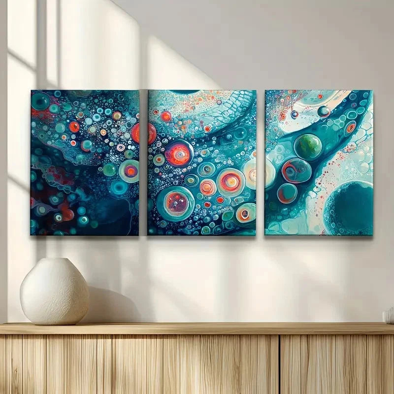 3pcs Portrait Decorative Painting Metal Print Ready to Hang Art