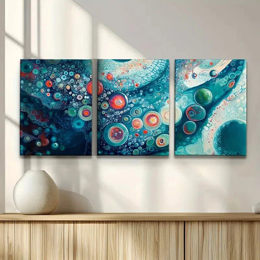 3pcs Portrait Decorative Painting Metal Print Ready to Hang Art