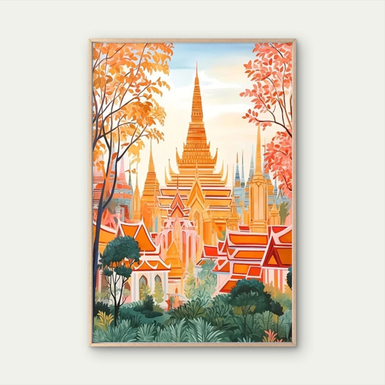 Bangkok Thailand Vintage Perfect Travel Poster Print Wall Art - Bella Home Decor