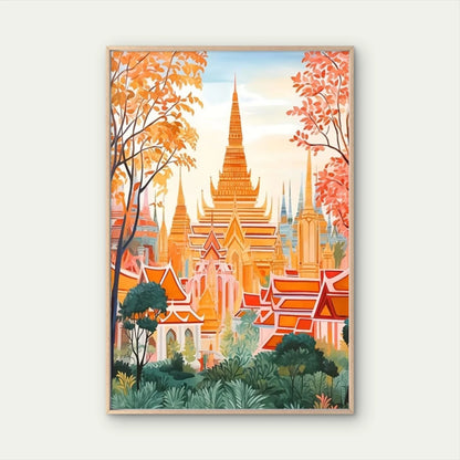 Bangkok Thailand Vintage Perfect Travel Poster Print Wall Art - Bella Home Decor