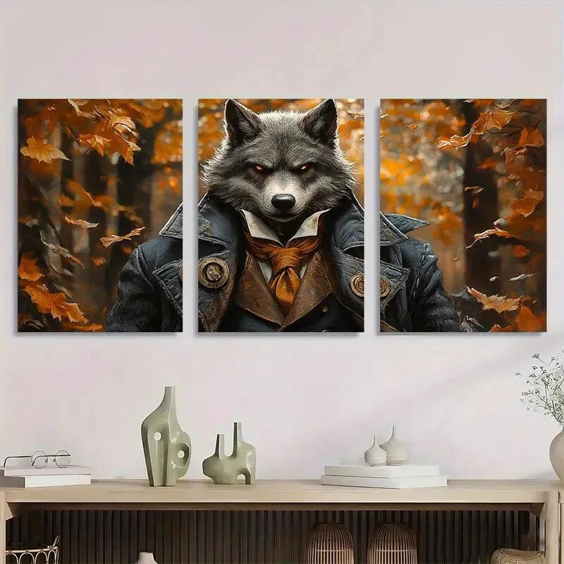 3pcs Dark Academia Retro Victorian Style Metal Print Ready to Hang Art