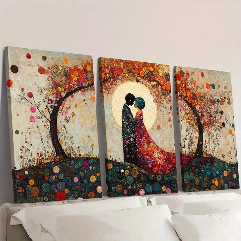 3pcs Romantic Scene Art I Wall Art Set Canvas Framed 40x60cm - High Quality Print 100% Australian Made Wall Canvas Ready to Hang
