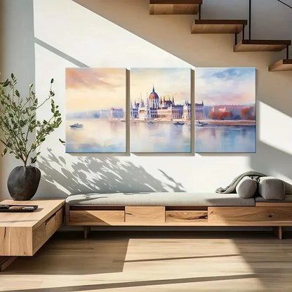 3pcs Architectural Masterpiece Historical Landmark Metal Print Ready to Hang Art