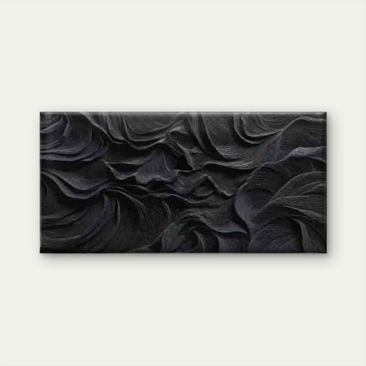 Vintage Wave, Monochrome Wall Art Canvas Office Home Room Framed 120x60cm