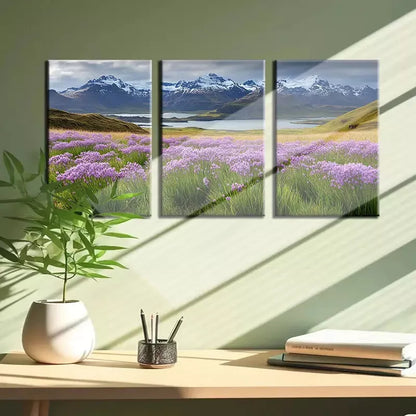 3pcs Mountains And Rivers Canvas Framed 40x60cm - High Quality Print 100% Australian Made Wall Canvas Ready to Hang