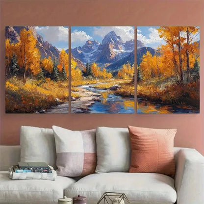 3pcs Zion National Park Utah Landscape Design Metal Print Ready to Hang Art