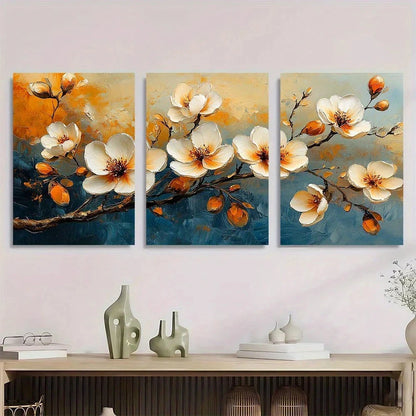 3pcs Almond Blossoms Van Gogh Metal Print Ready to Hang Art