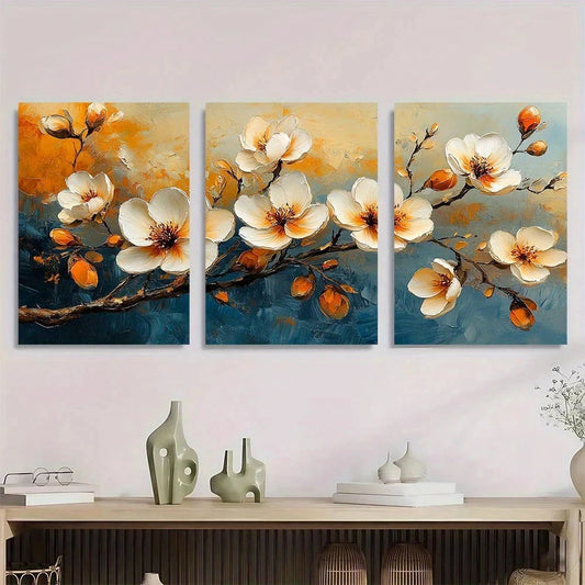 3pcs Almond Blossoms Van Gogh Metal Print Ready to Hang Art