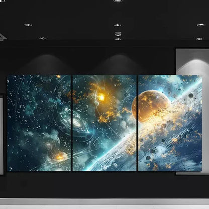 3pcs Space Themed Canvas Framed 60x90 cm - High Quality Print 100% Australian Made Wall Canvas Ready to Hang