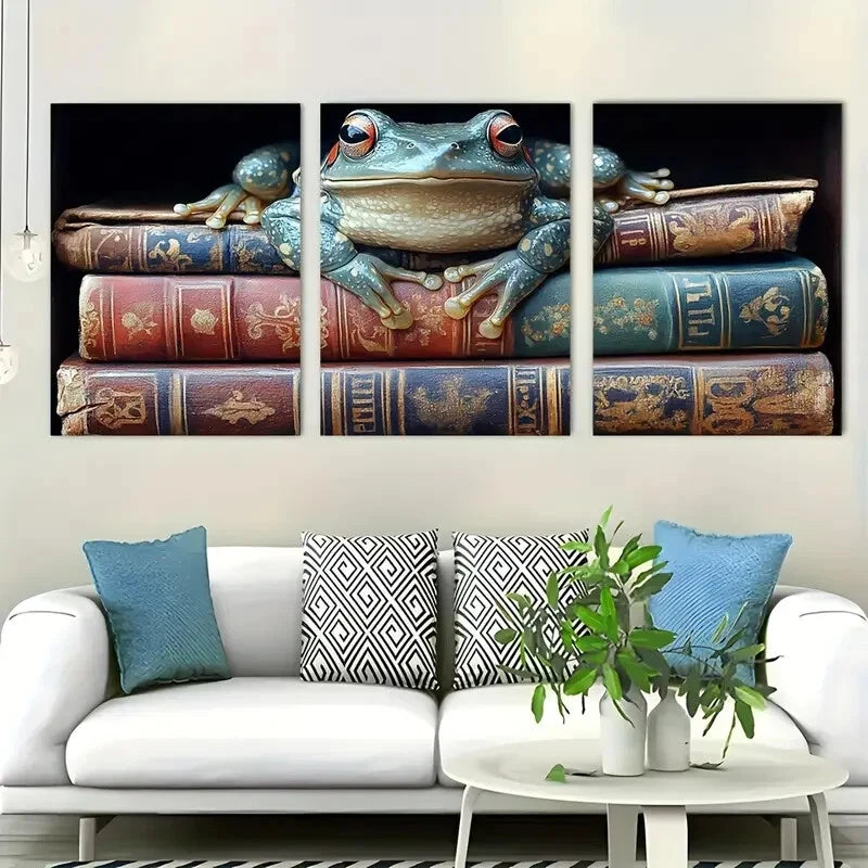 3pcs Dark Academia Aesthetic Antique Book Metal Print Ready to Hang Art