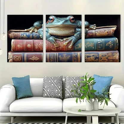 3pcs Dark Academia Aesthetic Antique Book Metal Print Ready to Hang Art